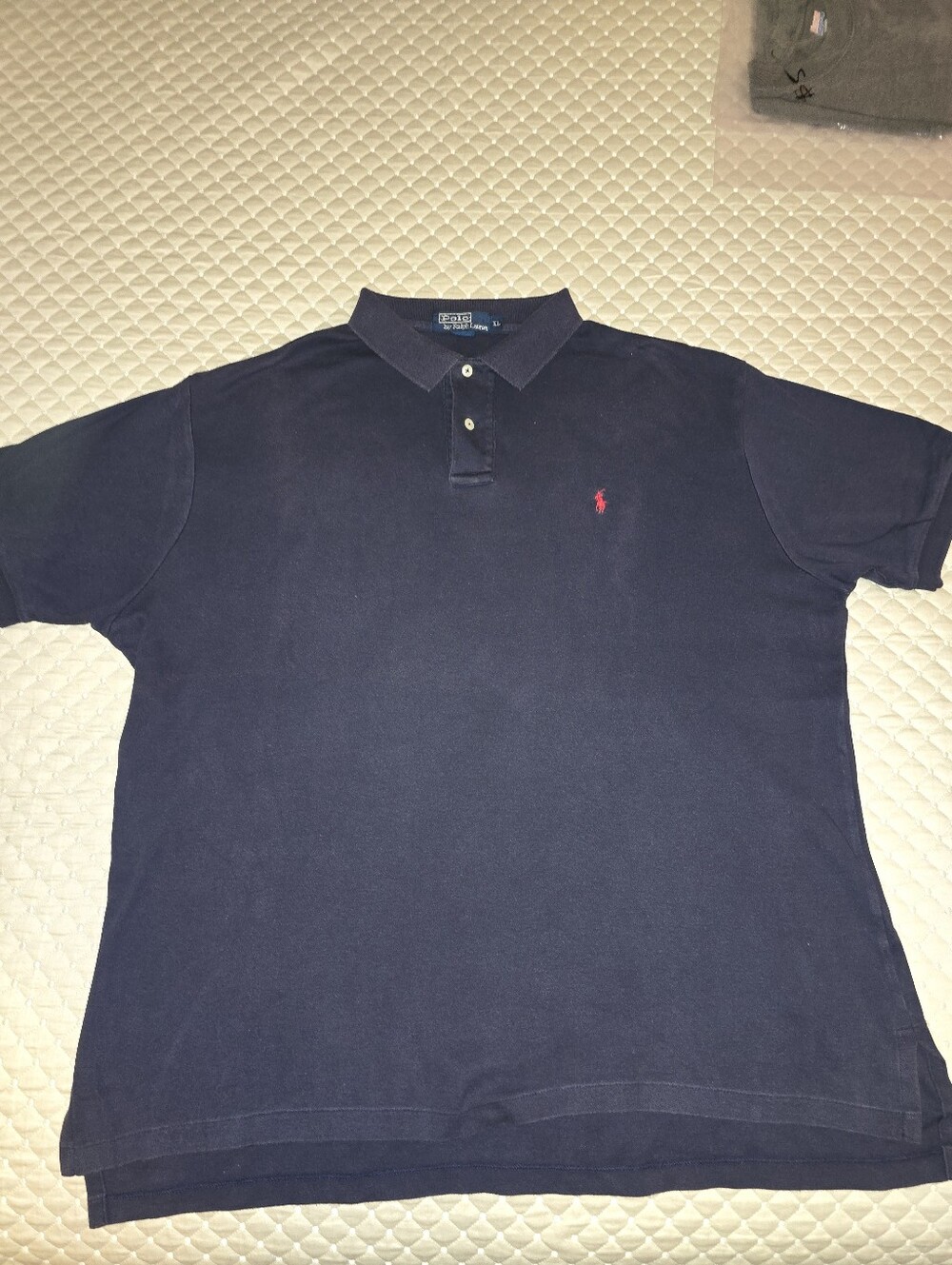 XL - Ralph Lauren Men's Navy Polo with Red Pony Embroidery (PRISTINE CONDITION)